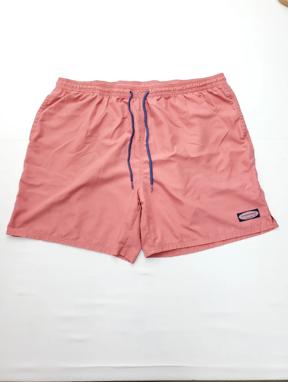 Vineyard Vines Mens Coral Swim Trunks Vacation Summer Shorts Size XXL Drawstring